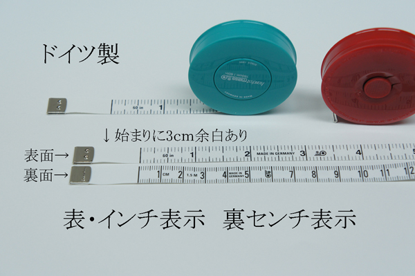 インチ・ロータリーメジャー 78インチ/200cm INCH SPRING TAPE